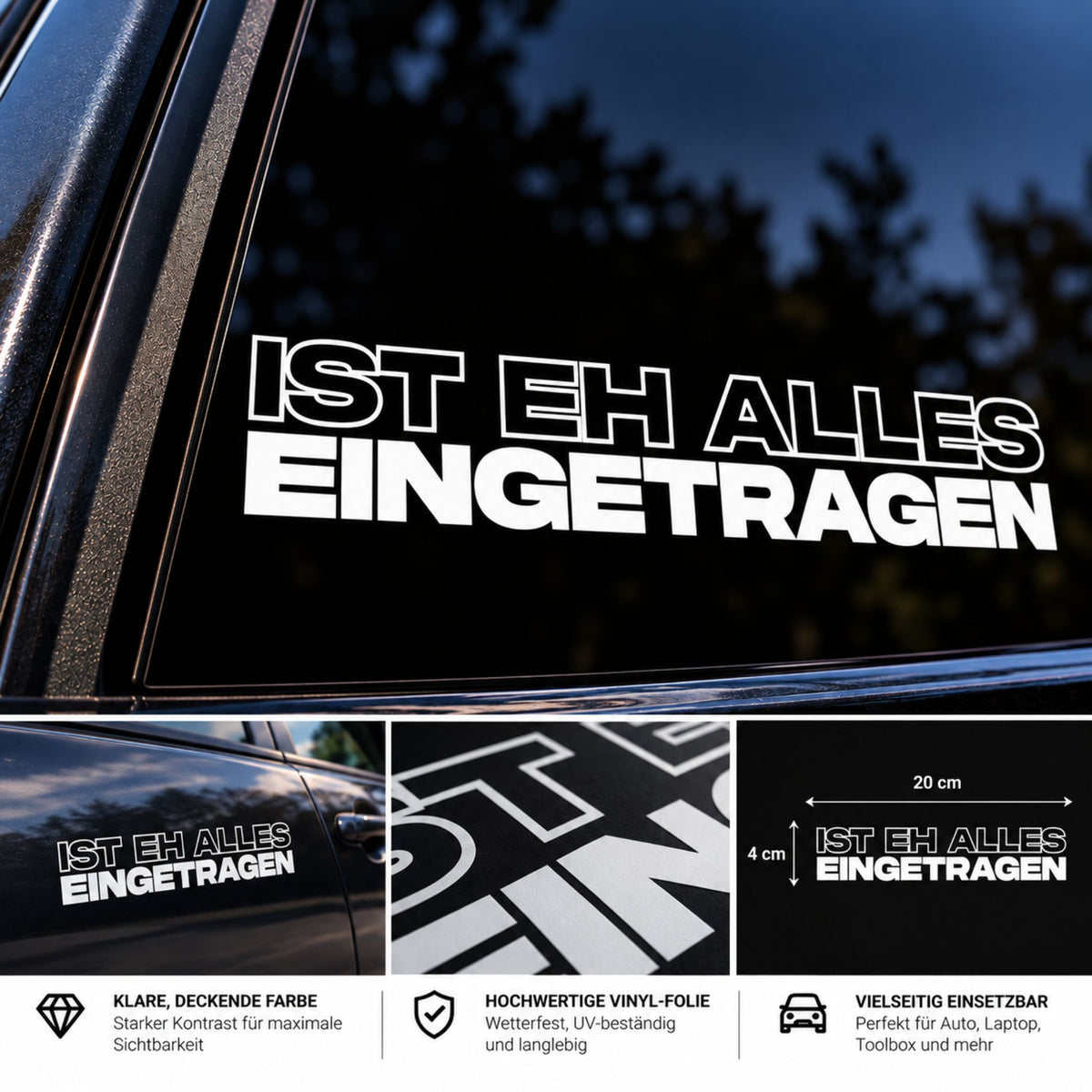 Ist eh alles eingetragen Sticker
