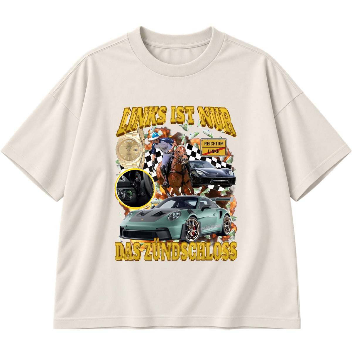 Links ist nur das Zündschloss Oversized T-Shirt