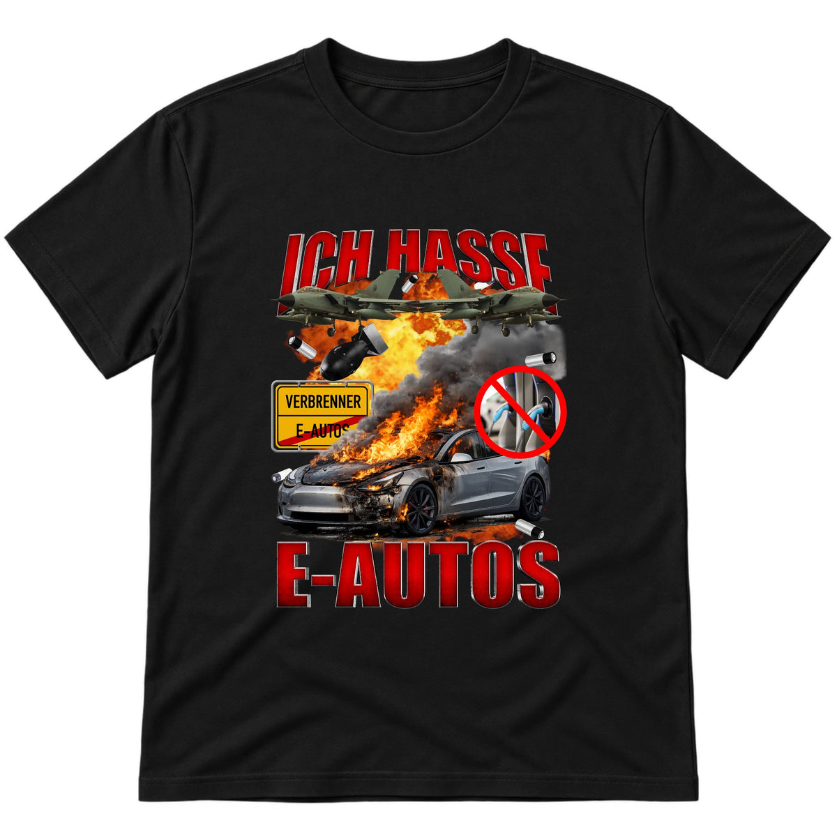 Ich hasse E-Autos T-Shirt