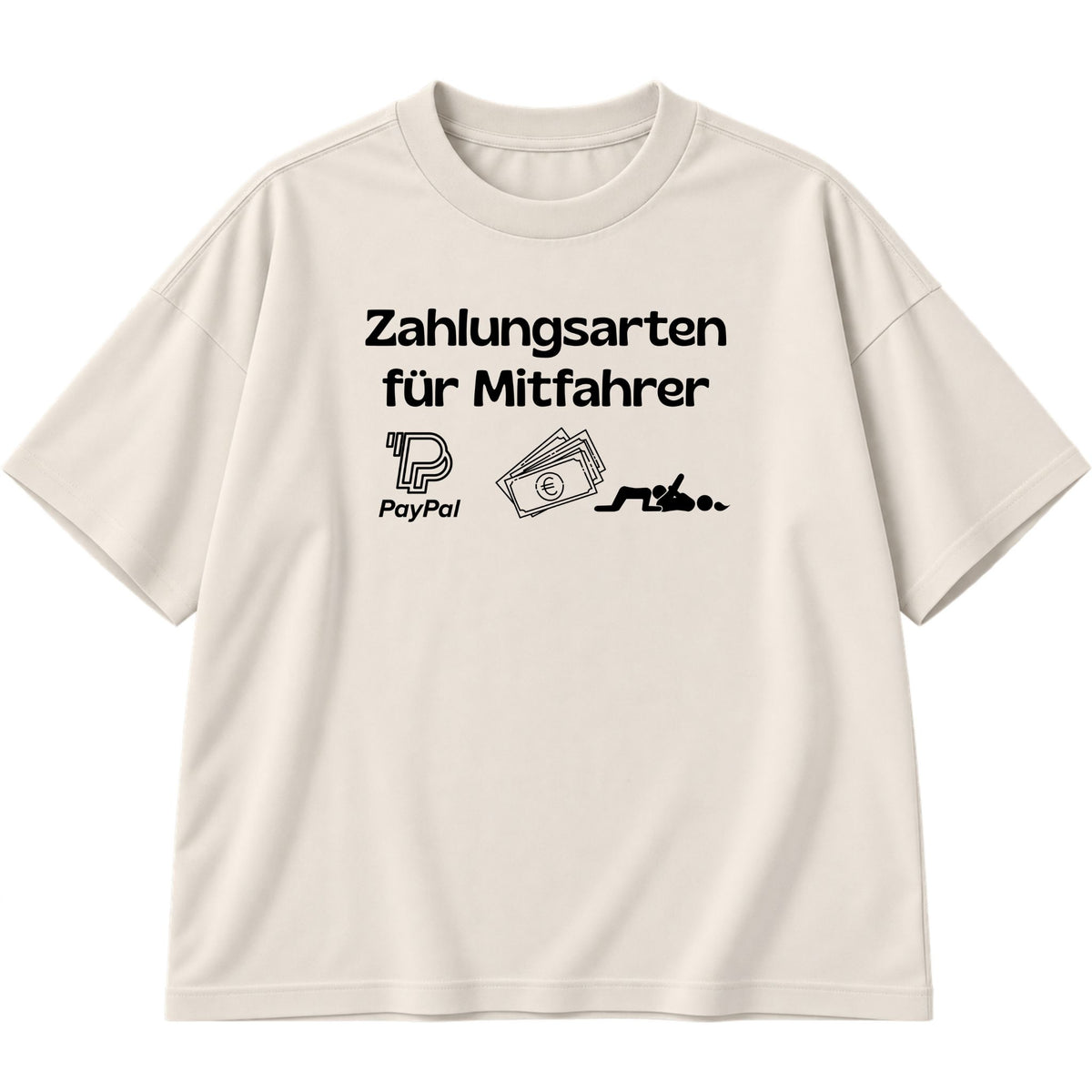 Zahlungsarten für Mitfahrer Frauen Edition Oversized T-Shirt